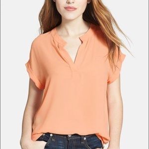 Pleione split neck blouse